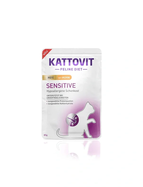 10 x KATTOVIT FELINE DIET Sensitive Huhn 85g