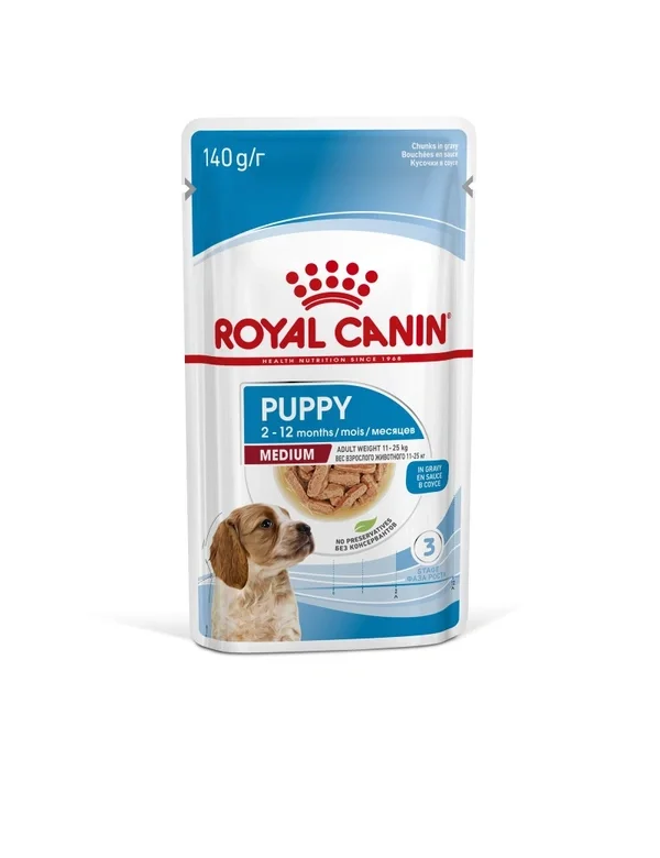 10 x ROYAL CANIN Medium Puppy Gravy 140g