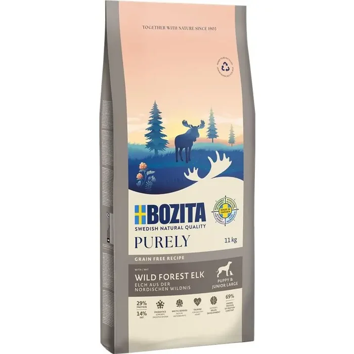 Bozita Purely Puppy & Junior Large mit Elch getreidefrei 11 kg
