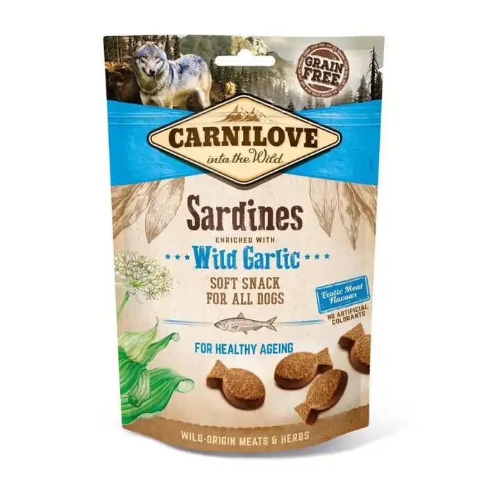 Carnilove Dog Soft Snack Sardines with Wildgarlic 200g (Menge 10 je Bestelleinheit)