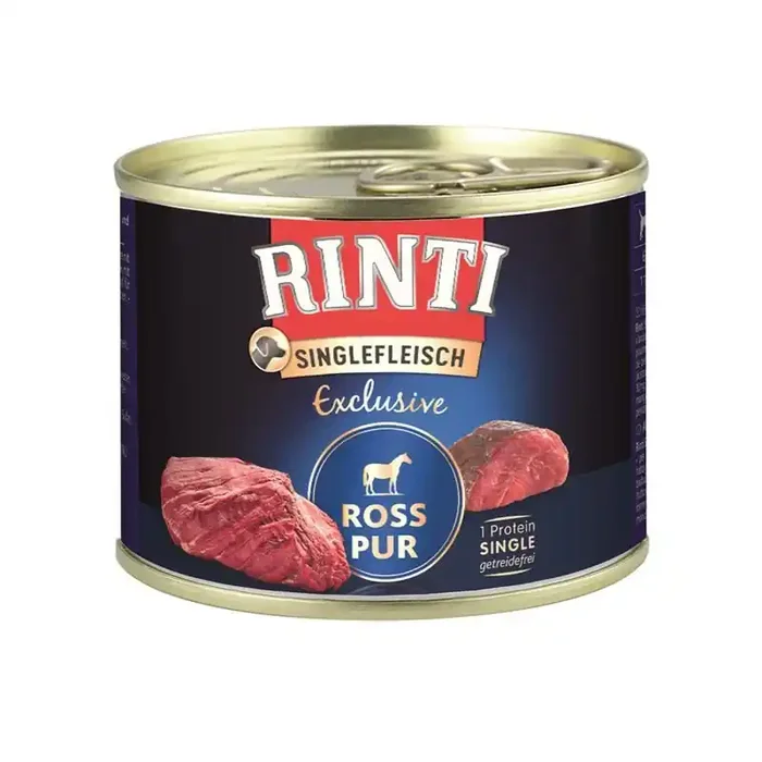 Rinti Dose Singlefleisch Exclusive Ross Pur 185 g (Menge 12 je Bestelleinheit)